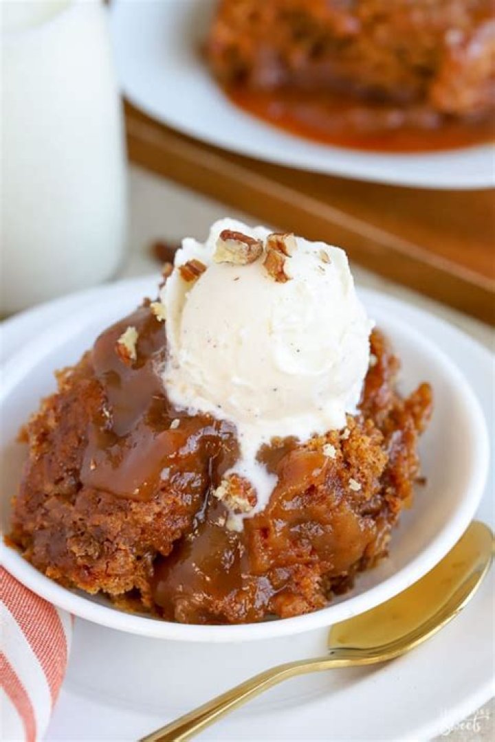 Pumpkin Pudding Cake - Celebrating Sweets