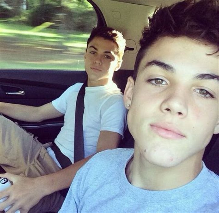 Young Grayson Dolan with his father